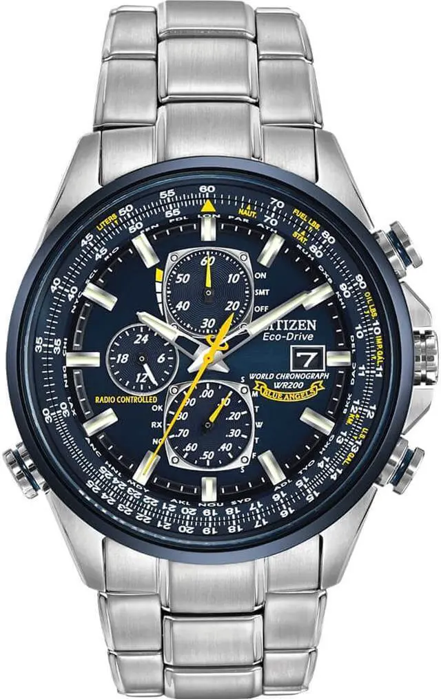 Alt view image 8 of 19 - Citizen Mens Chronograph A-T Eco Drive World Time Oversized AT8020-54L Watch