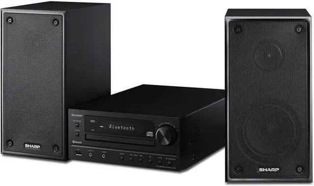 Alt view image 8 of 14 - Sharp XLHF102B HI Fi Component MicroSystem with Bluetooth