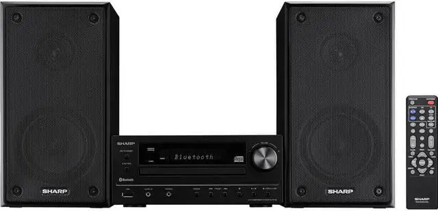 Alt view image 6 of 14 - Sharp XLHF102B HI Fi Component MicroSystem with Bluetooth
