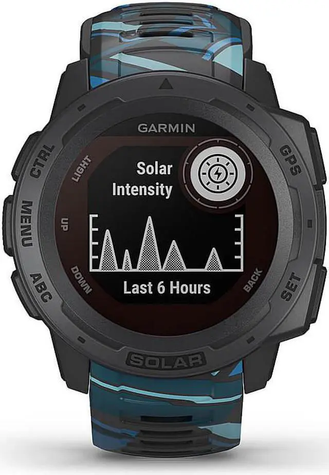 Main image of Garmin Instinct Solar Surf, Solar-Powered Rugged GPS Smartwatch  -Pipeline-  (010-02293-17)