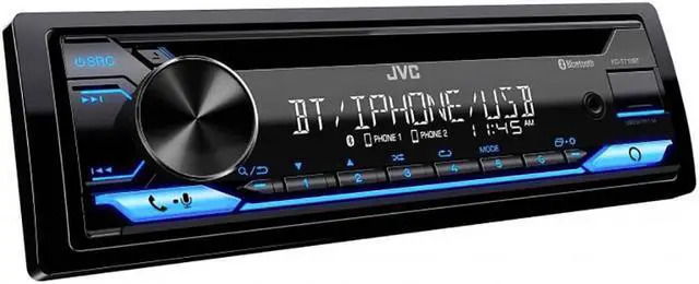 Alt view image 6 of 11 - JVC KD-T710BT In-Dash CD Receiver Featuring Bluetooth For Car, Black