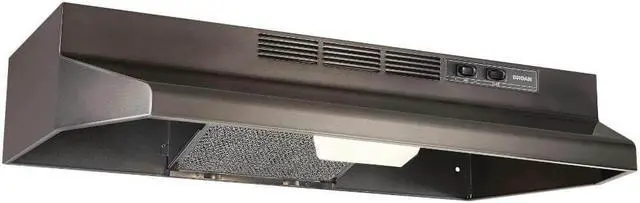 Main image of Broan F4030BLS 30 Black Stainless Convertible Under Cabinet Range Hood with Light