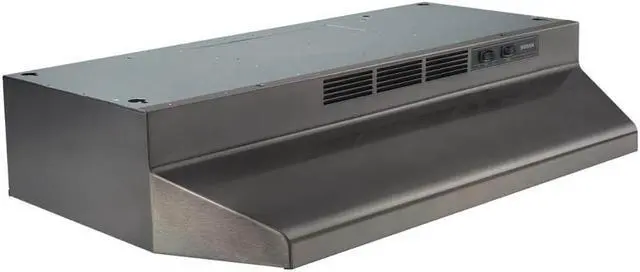 Alt view image 2 of 5 - Broan F4030BLS 30 Black Stainless Convertible Under Cabinet Range Hood with Light