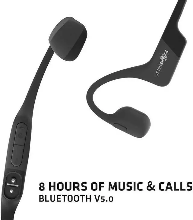 Alt view image 2 of 14 - AfterShokz - Aeropex Wireless Bone Conduction Open-Ear Headphones - Solar Red