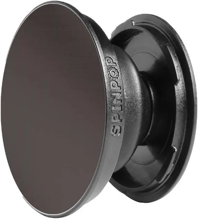 Main image of SpinPop Universal Phone Grip & Stand - Black Aluminum