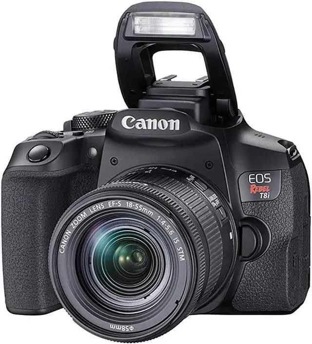 Alt view image 13 of 20 - Canon EOS Rebel T8i DSLR Camera with 18-55mm Lens
