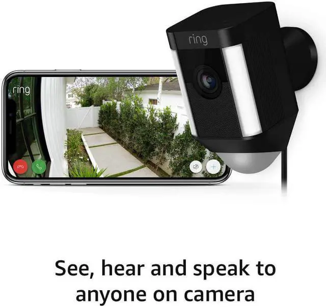 Alt view image 16 of 20 - Ring Spotlight Cam Wired, HD Two Way Talk Security Camera Black