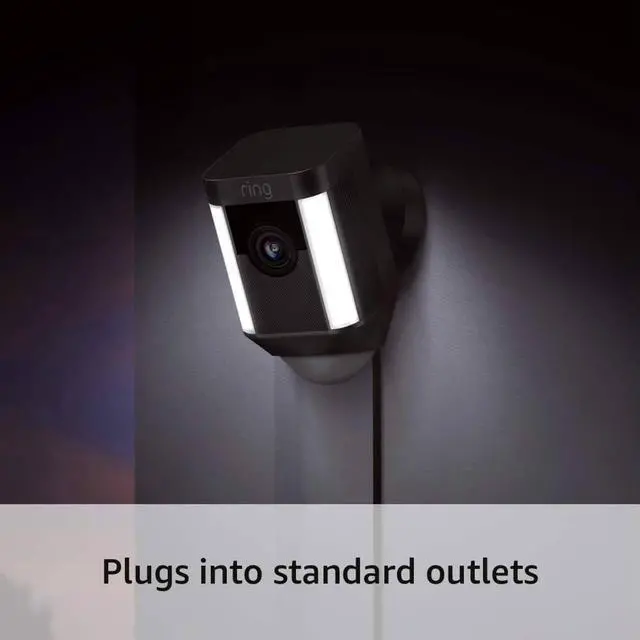 Alt view image 17 of 20 - Ring Spotlight Cam Wired, HD Two Way Talk Security Camera Black