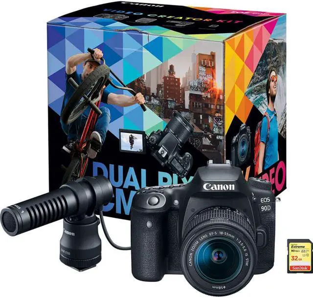 Alt view image 3 of 6 - Canon EOS 90D Video Creator Kit with EF-S 18-55mm f/3.5-5.6 IS STM Lens - 3616C074