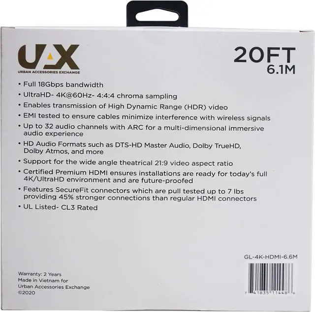 Alt view image 2 of 3 - Xtreme 20 ft. High-Speed HDMI Cable