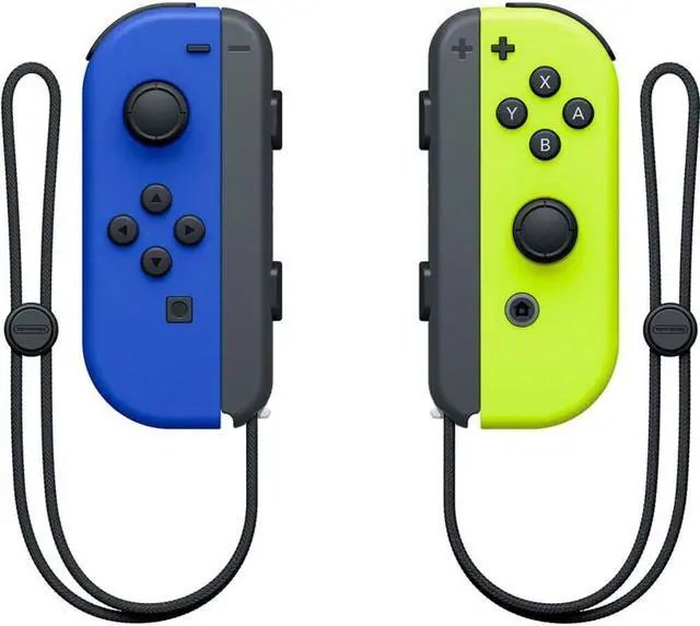 Alt view image 3 of 6 - Nintendo Switch Joy-Con Pair - Neon Blue/Neon Yellow