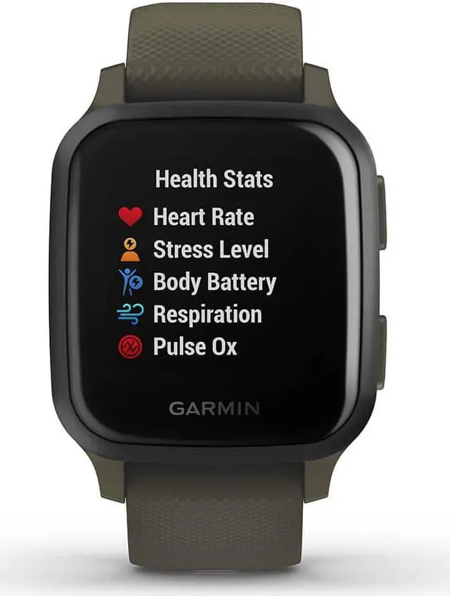 Alt view image 20 of 20 - Garmin Venu SQ Music Edition - Moss with Slate Bezel
