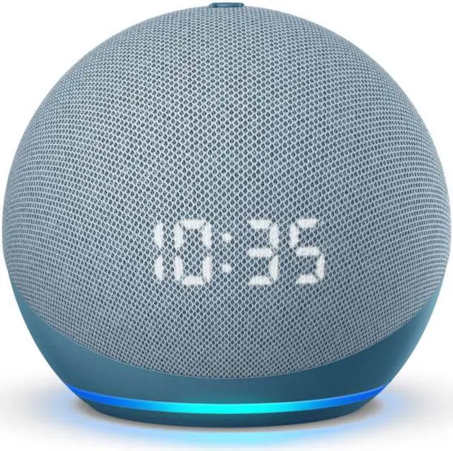 Alt view image 8 of 18 - Amazon Echo Dot 4th Gen Clock and Alexa Smart Speaker Twilight Blue