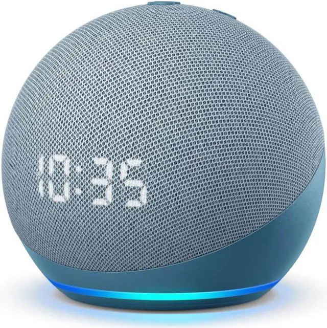 Alt view image 10 of 18 - Amazon Echo Dot 4th Gen Clock and Alexa Smart Speaker Twilight Blue