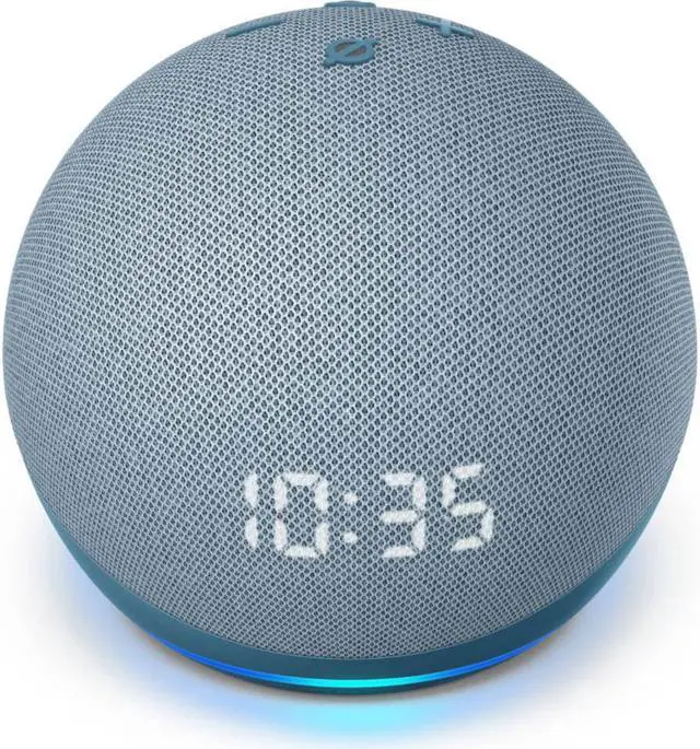Alt view image 7 of 18 - Amazon Echo Dot 4th Gen Clock and Alexa Smart Speaker Twilight Blue