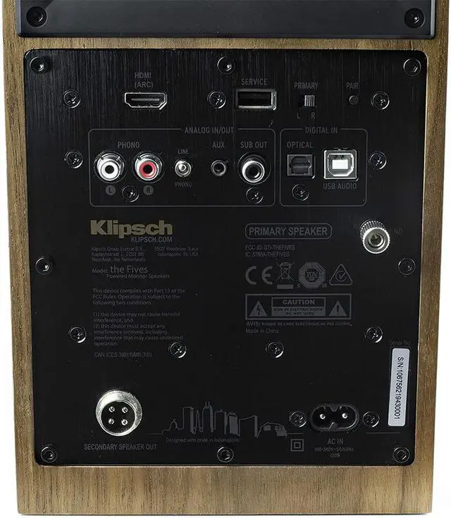 Alt view image 13 of 20 - Klipsch Heritage Wireless The Fives Walnut Home Audio Speaker Pair