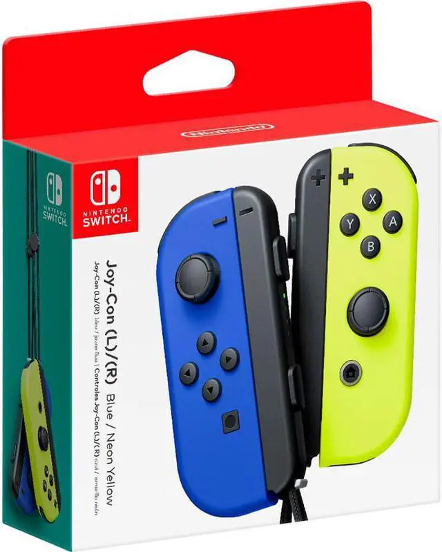 Alt view image 2 of 6 - Nintendo Switch Joy-Con Pair - Neon Blue/Neon Yellow