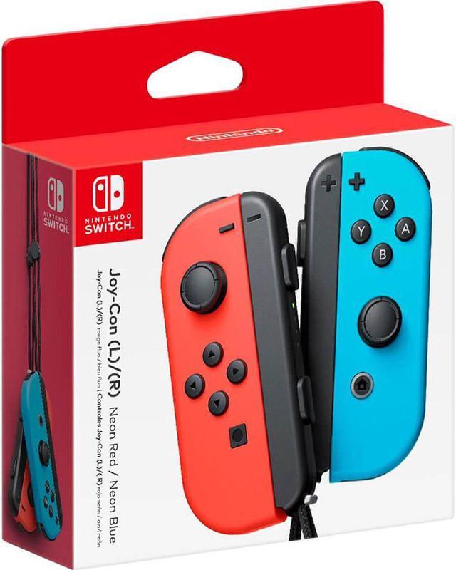 Alt view image 3 of 11 - Nintendo Switch Joy-Con Controller Pair - Neon Red/Neon Blue