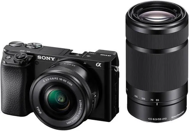 Alt view image 8 of 20 - Sony Alpha a6100 Mirrorless Digital Camera with 16-50mm and 55-210mm Lenses