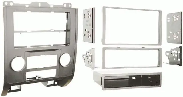Alt view image 8 of 8 - Metra 99-5814S Single or Double DIN Installation Dash Kit for 2008-up Ford Escape, Mercury Mariner, and Mazda Tribute (Silver)