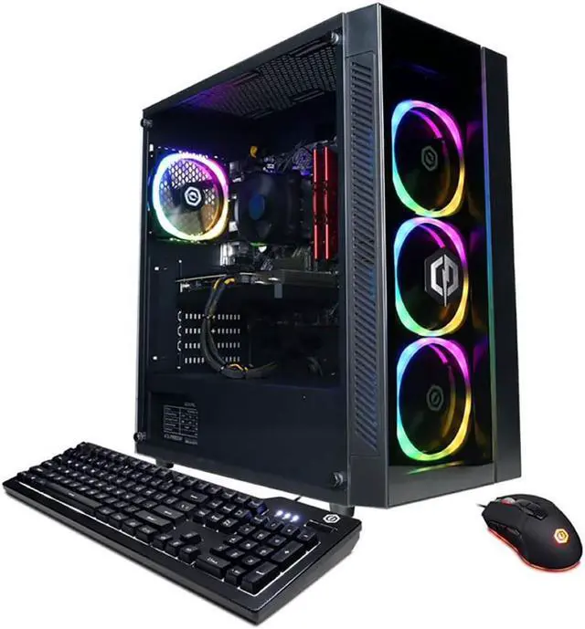 Main image of CyberpowerPC Gaming Desktop Gamer Master GMA9100CPGV3 Ryzen 5 5000 Series 5600X (3.70 GHz) 16 GB DDR4 1 TB PCIe SSD NVIDIA GeForce RTX 3060 Windows 10 Home 64-bit