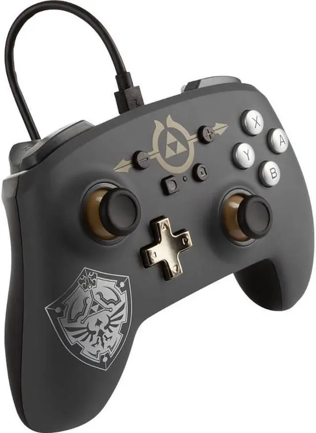 Alt view image 3 of 9 - Power A NSWCONZELSHL Zelda Hylian Shield Wired Controller