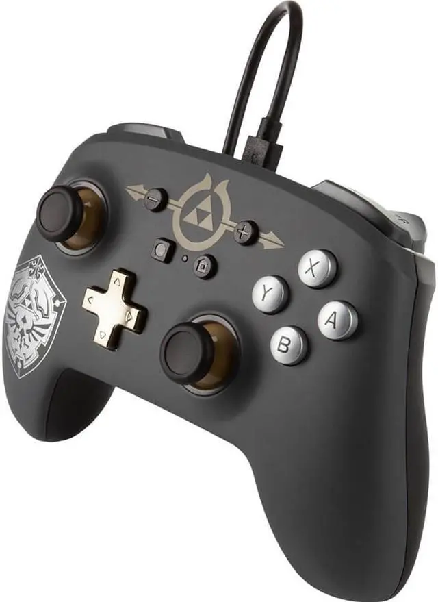 Alt view image 4 of 9 - Power A NSWCONZELSHL Zelda Hylian Shield Wired Controller