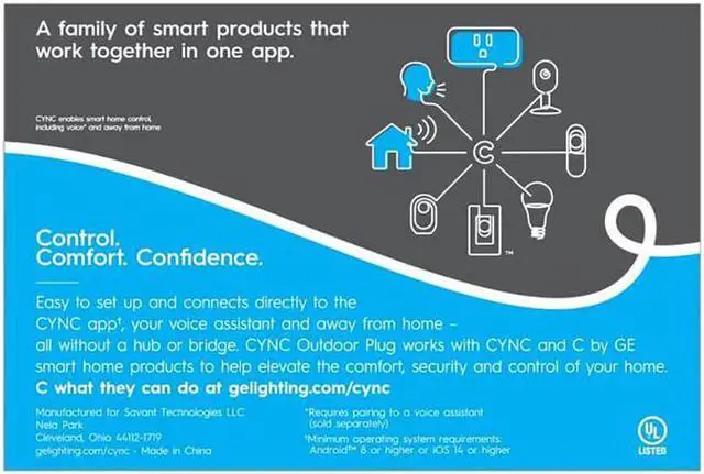 Alt view image 3 of 6 - Cync by GE 93128846 Cync Outdoor Smart Plug