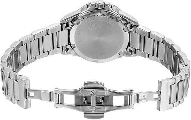 Alt view image 5 of 7 - Bulova Marine Star Ladies Blue MOP Diamond Quartz Watch 96R215