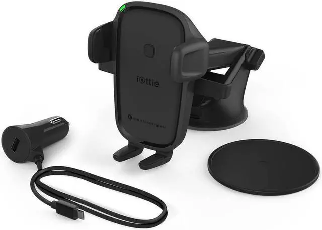 Alt view image 8 of 20 - iOttie Wireless Car Charger Easy One Touch Wireless 2 Qi Charging Dashboard Phone Mount for iPhone, Samsung Galaxy, Huawei, LG, Smartphones