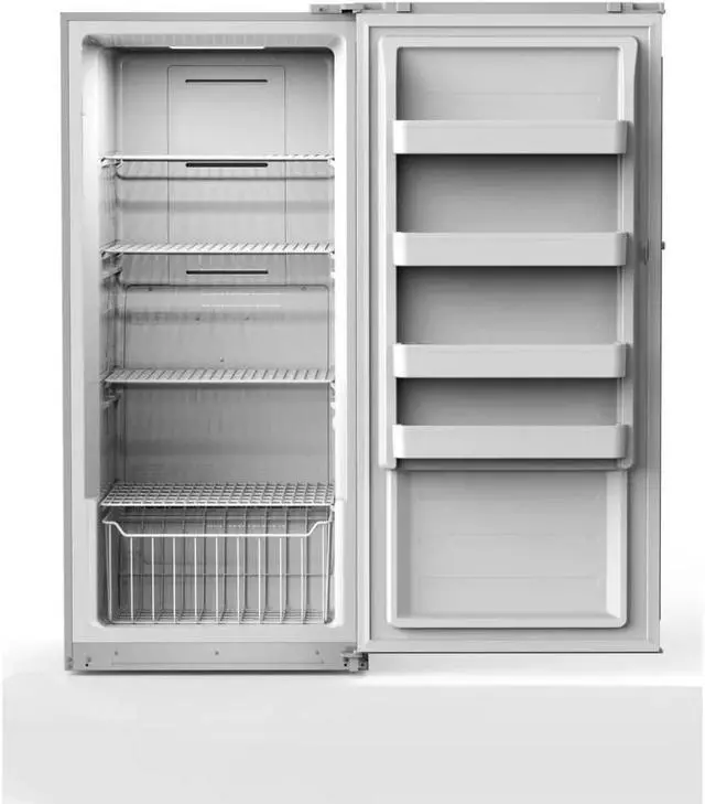 Alt view image 2 of 5 - Midea 17 Cu. Ft. Stainless Convertible Upright Freezer