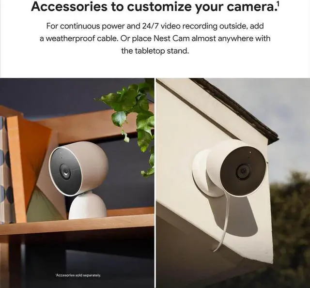 Alt view image 4 of 10 - Google Nest 1080p Indoor/Outdoor Camera (Battery, 2-pack)