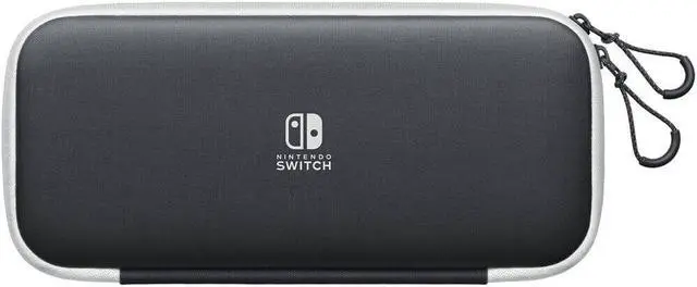 Alt view image 3 of 20 - Nintendo Switch Carrying Case & Screen Protector - Black and White