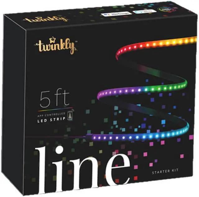 Alt view image 8 of 18 - Twinkly Line 5 Ft Adhesive Magnetic 16 Million Color LED Light Strip Kit