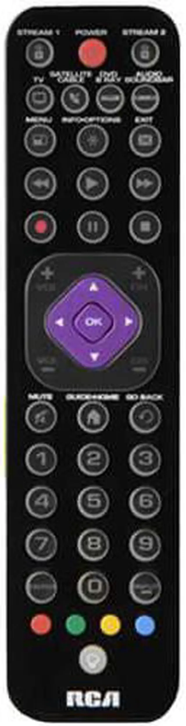 Main image of RCA RCRTBL04BE 4-Device Universal Ultra-Slim Remote Control