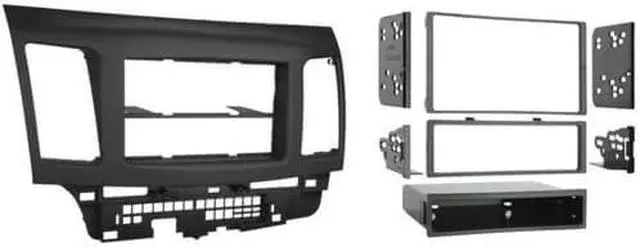 Alt view image 11 of 11 - Metra 99-7011 '08-Up Mitsibushi Mancer Single/Double Din Radio Install Kit