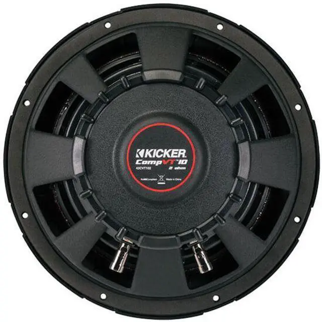 Alt view image 20 of 20 - Kicker 43CVT102 10 inch CompVT 2 Ohm Subwoofer