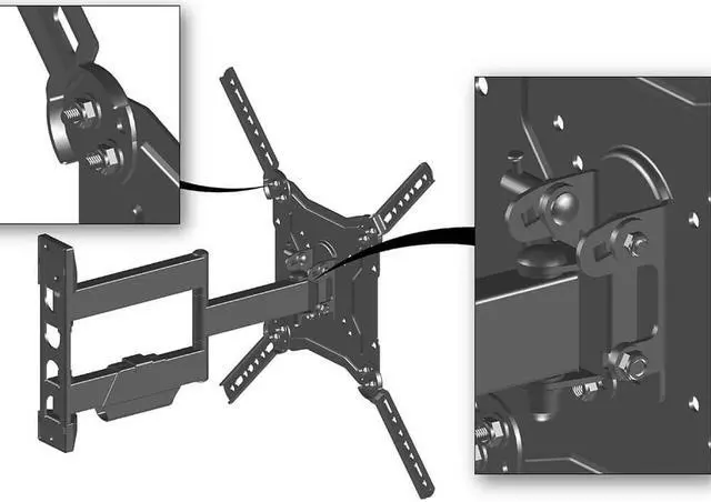 Alt view image 2 of 4 - UAX 23 inch - 60 inch Full Motion TV Mount