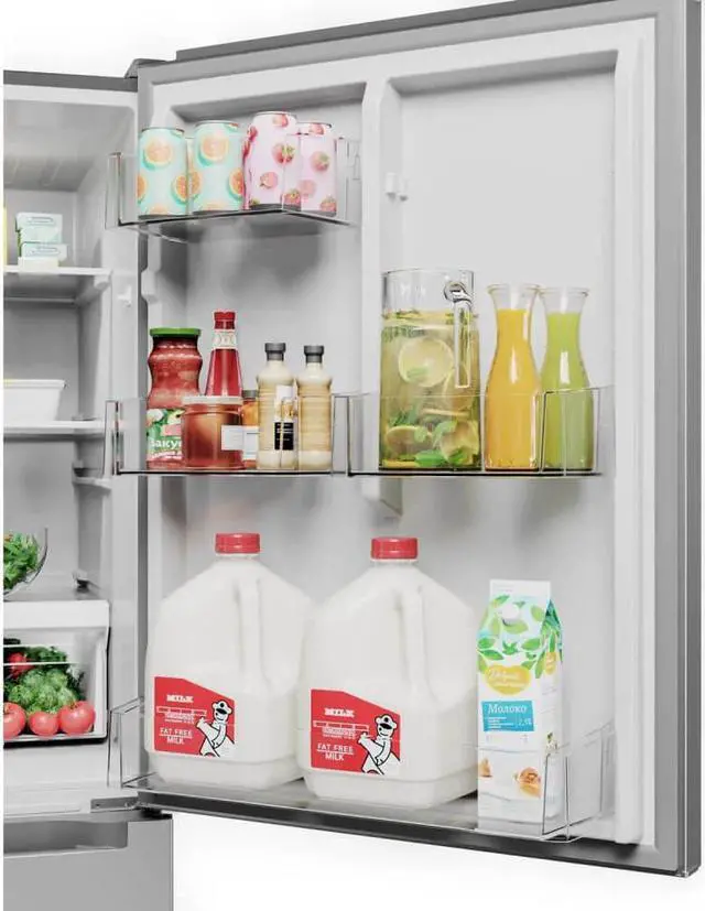 Alt view image 3 of 13 - Midea MRB19B7AST 18.7 Cu. Ft. Stainless Bottom Mount Freezer Refrigerator