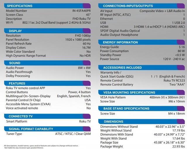 Alt view image 8 of 17 - InFocus Classic Series 45" 1080p Roku Smart LED TV (IN-45FA40PR)
