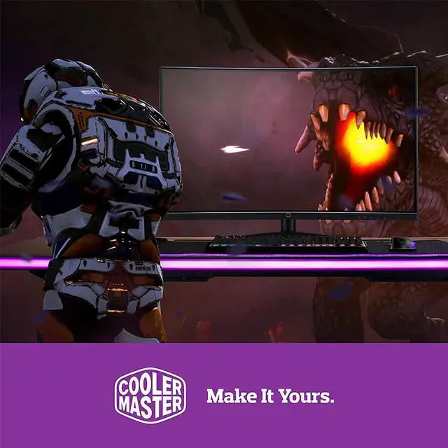 Alt view image 6 of 8 - Cooler Master CMI-GM27-CF 27" Full HD 1920 x 1080 165Hz (Overclock 200Hz +/- 5%) HDMI, DisplayPort AMD FreeSync Premium Built-in Speakers Height Adjustable Curved Gaming Monitors