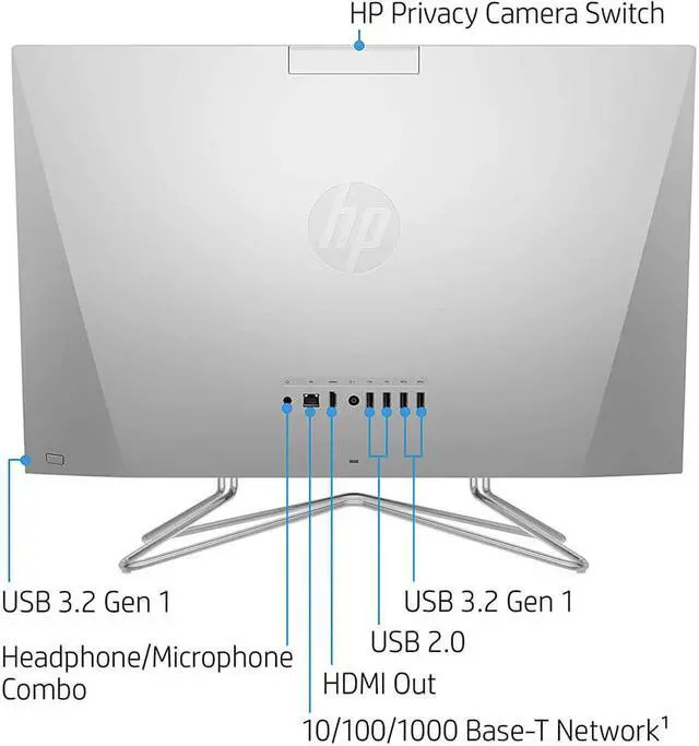 Alt view image 4 of 7 - HP 24-DP0160 - 23.8" Touchscreen - Ryzen 5 4500U - 12 GB DDR4 - 512 GB SSD - Windows 10 Home - All-in-One
