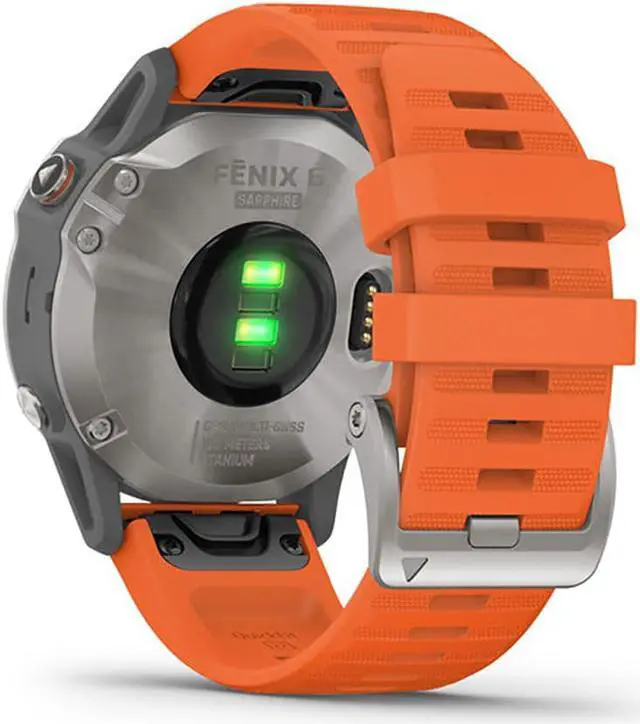 Alt view image 4 of 4 - Garmin fenix® 6 Sapphire - Orange