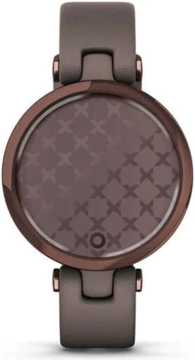 Alt view image 2 of 7 - Garmin Lily™ Smartwatch - Dark Bronze Bezel with Paloma Case and Italian Leather Band