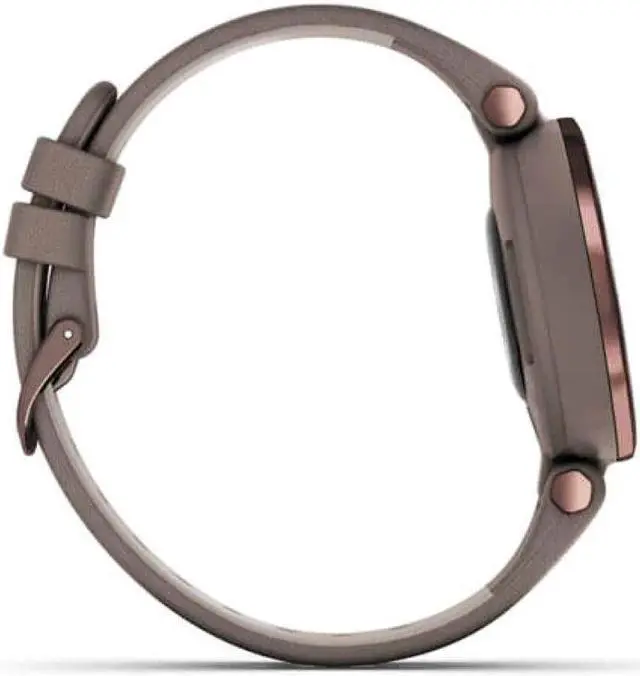 Alt view image 5 of 7 - Garmin Lily™ Smartwatch - Dark Bronze Bezel with Paloma Case and Italian Leather Band