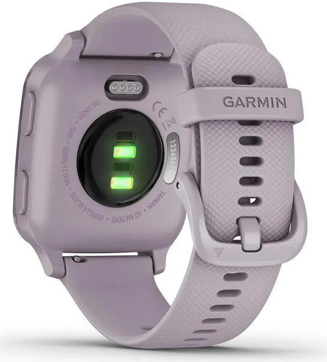 Alt view image 5 of 7 - Garmin Venu® Sq Smartwatch - Metallic Orchid Bezel with Orchid Case and Silicone Band