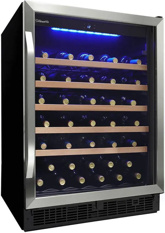 Alt view image 4 of 5 - Silhouette SWC057D1BSS 24 inch Stainless Steel Single Zone Wine Cellar
