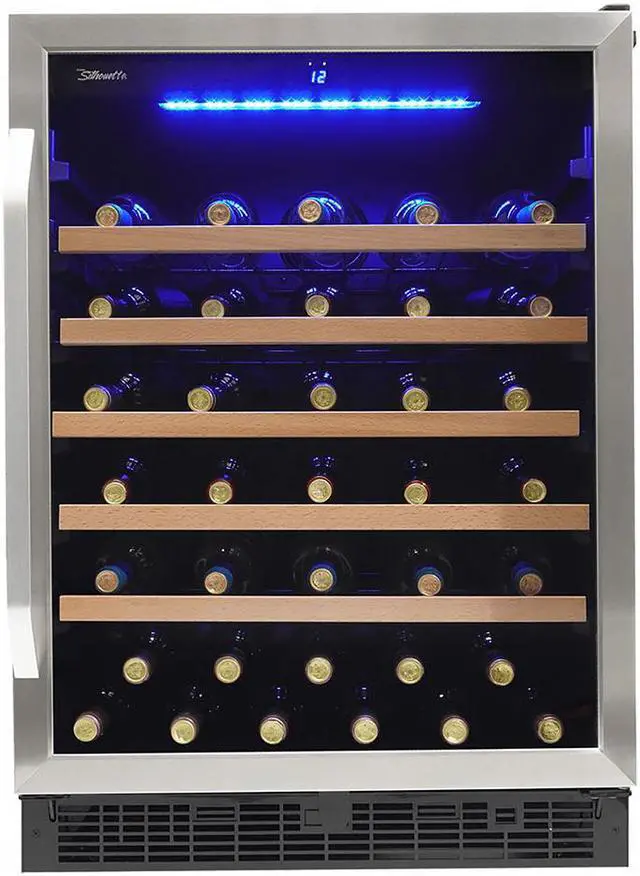 Alt view image 3 of 5 - Silhouette SWC057D1BSS 24 inch Stainless Steel Single Zone Wine Cellar