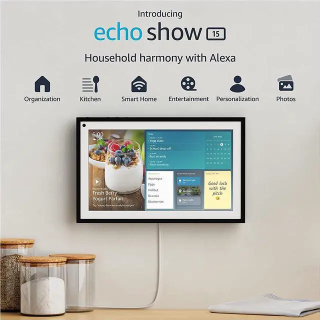 Alt view image 2 of 12 - Amazon ECHOSHOW15WH Echo Show 15