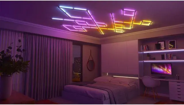 Alt view image 4 of 7 - nanoleaf NL59E0001LW3 Lines Expansion Pack - 3 Pack